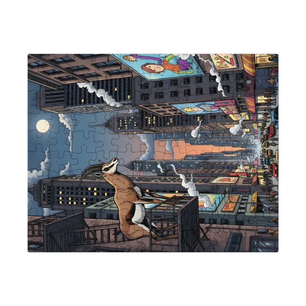 Urban Antelope 
 Jigsaw Puzzle in Tin Box
