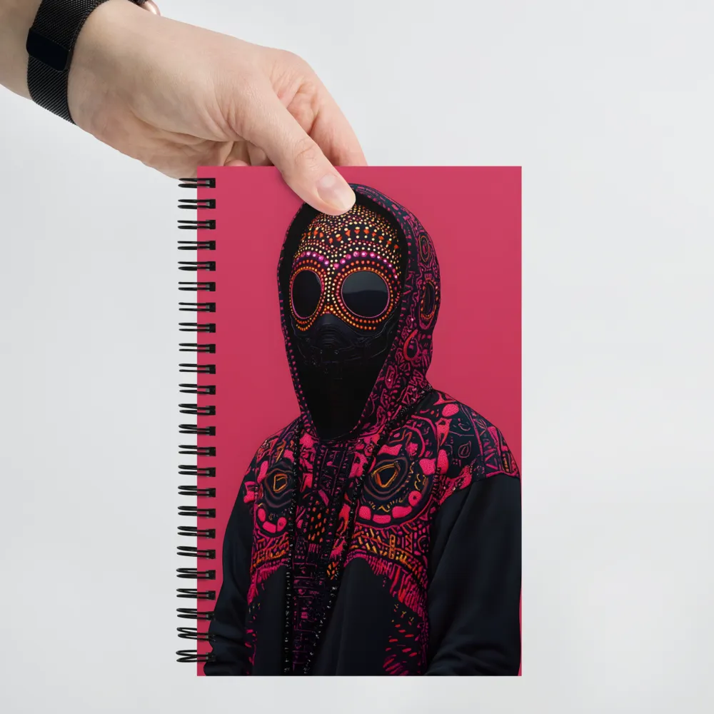 Neo-Tribal Masked Figure 
 Spiral Notebook | 140 pages