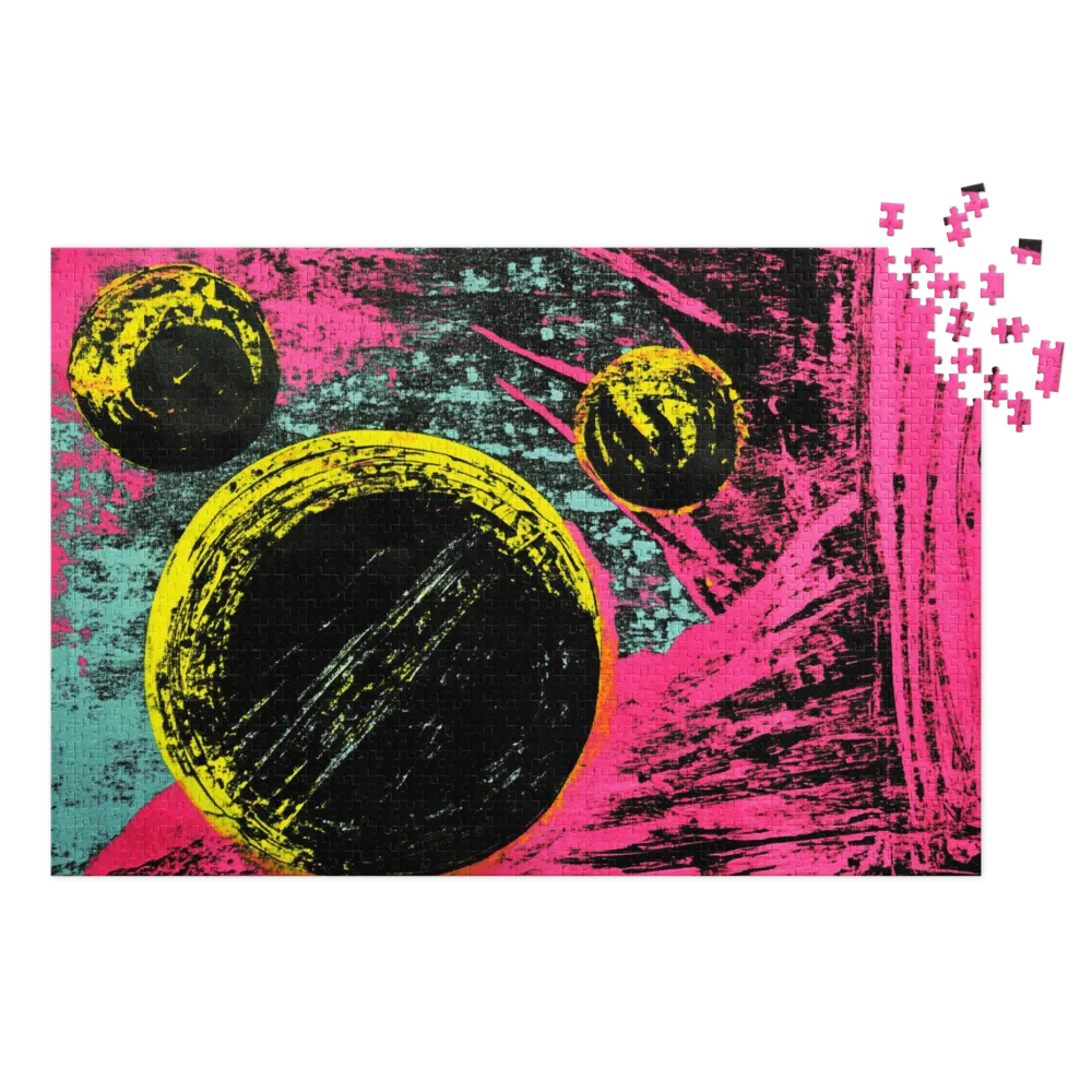 Abstract Planets and Mountains Design