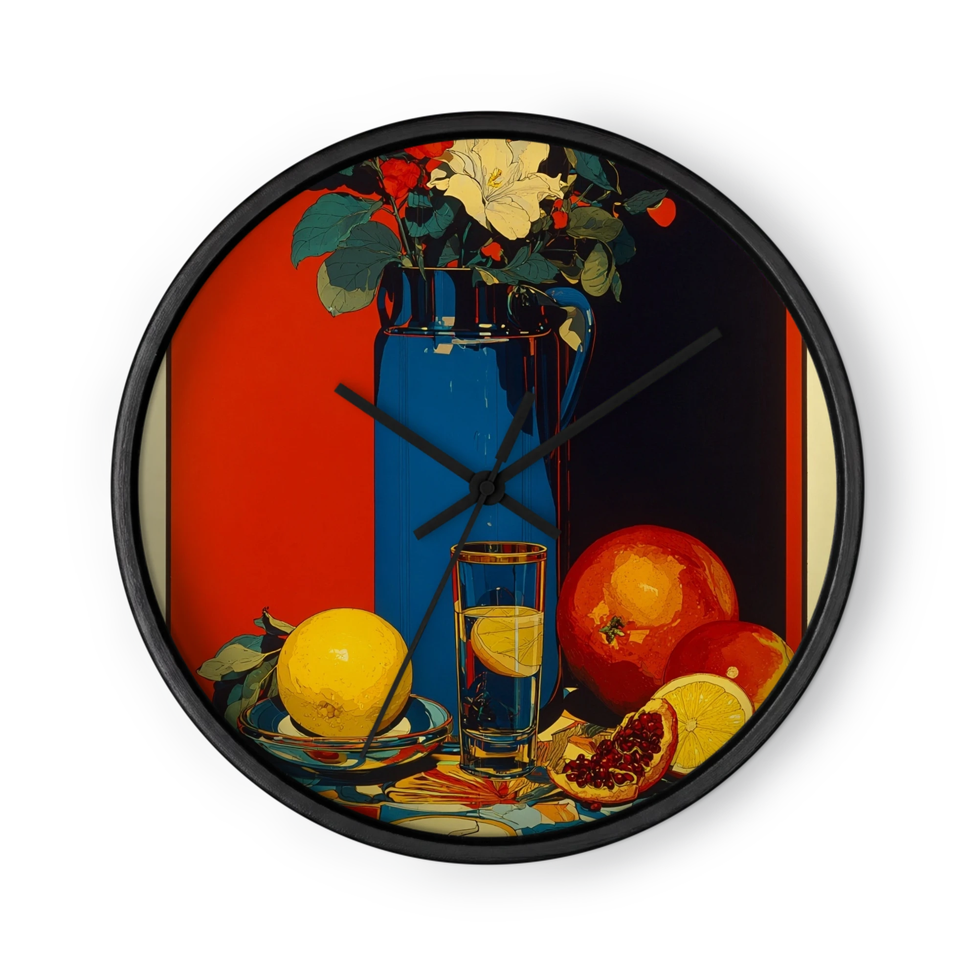 Citrus and Blue Pitcher Still Life