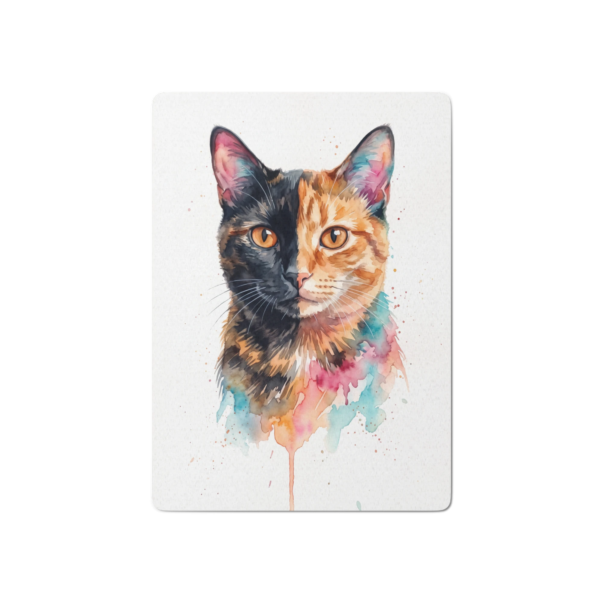 Pet Portrait Playing Cards — Splash Watercolor