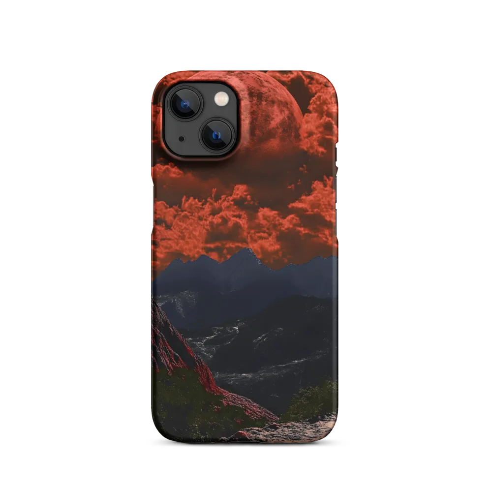 Surreal Red Moon Landscape | Phone Case