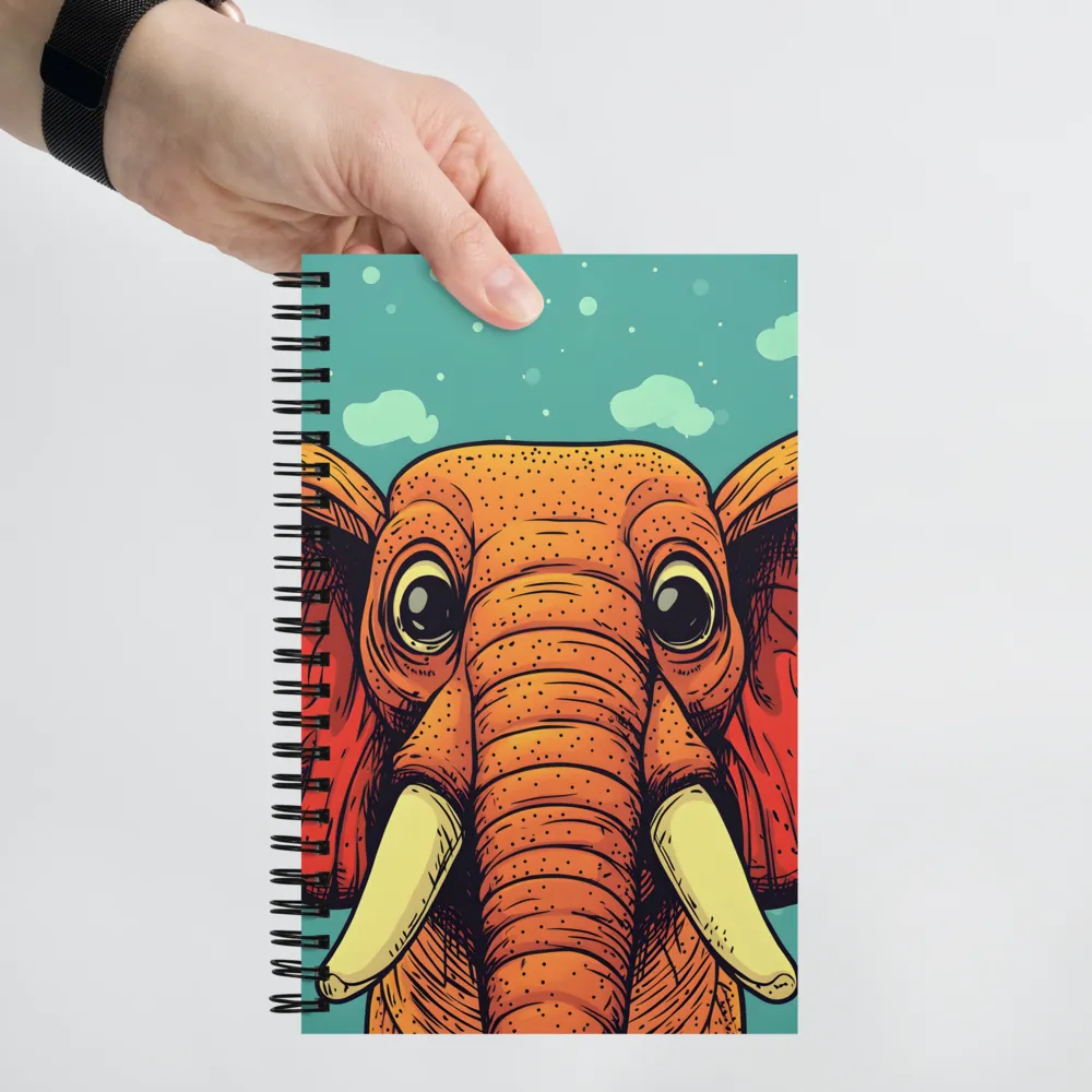 Teal Sky Elephant 
 Spiral Notebook | 140 pages