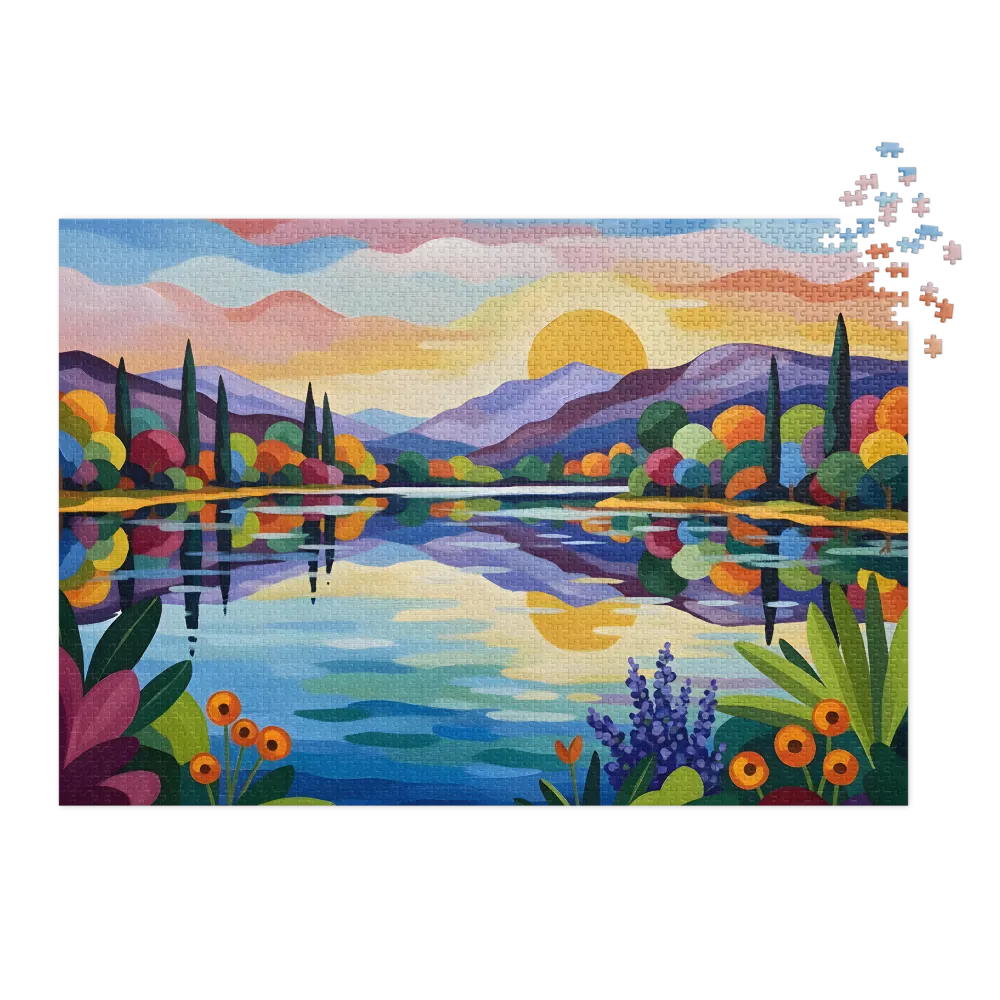 Vibrant Lakeside Serenity
