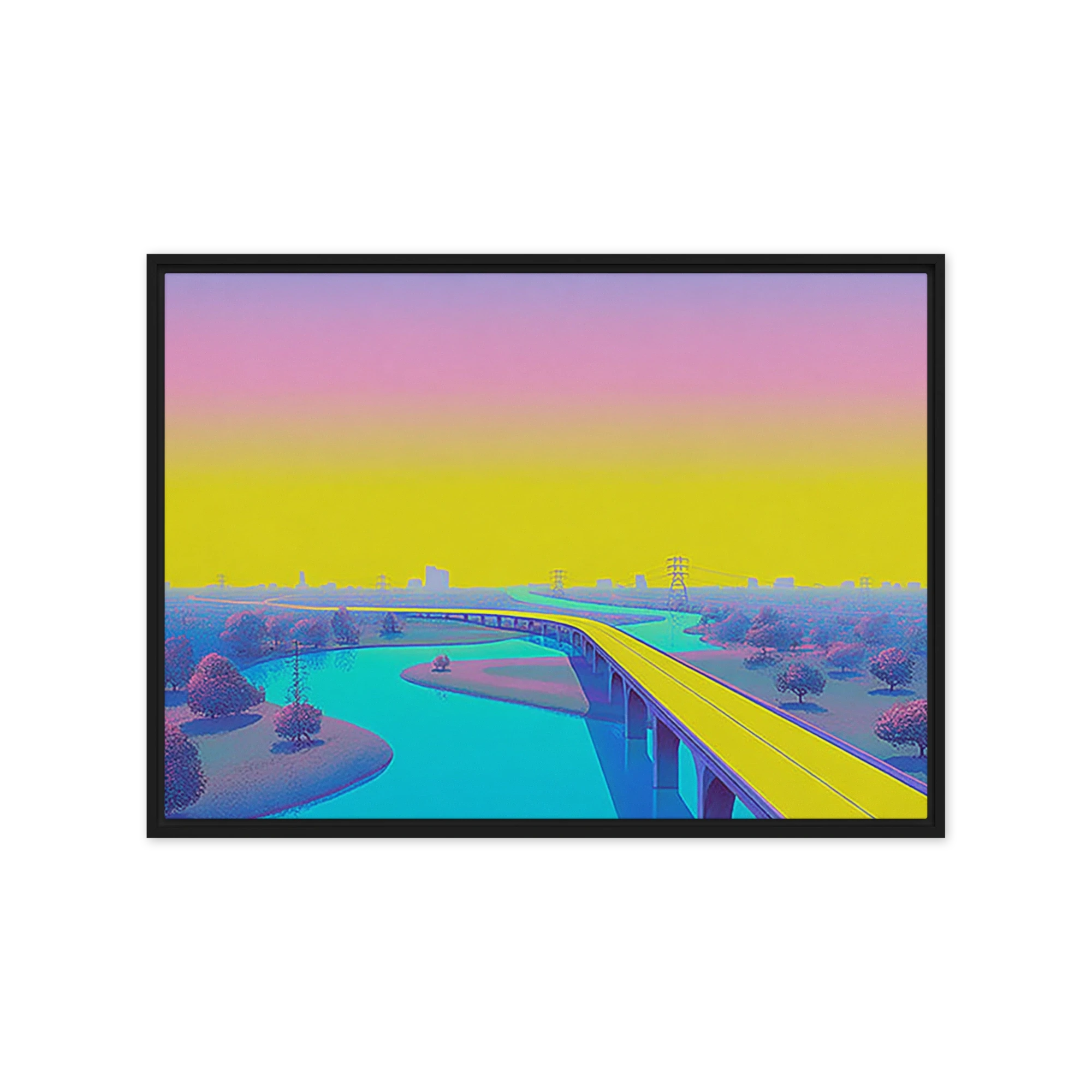 Sunset Highway Over River