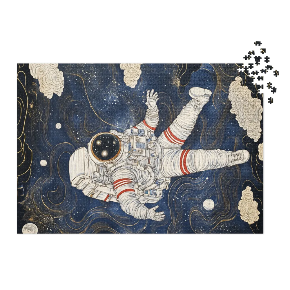 Astronaut Floating in Space | Jigsaw Puzzle (252/520 pieces)
