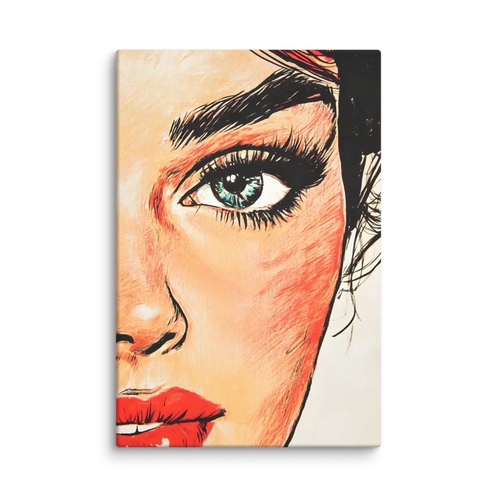 Expressive Pop Art Portrait 
 Canvas | 40″x 60″