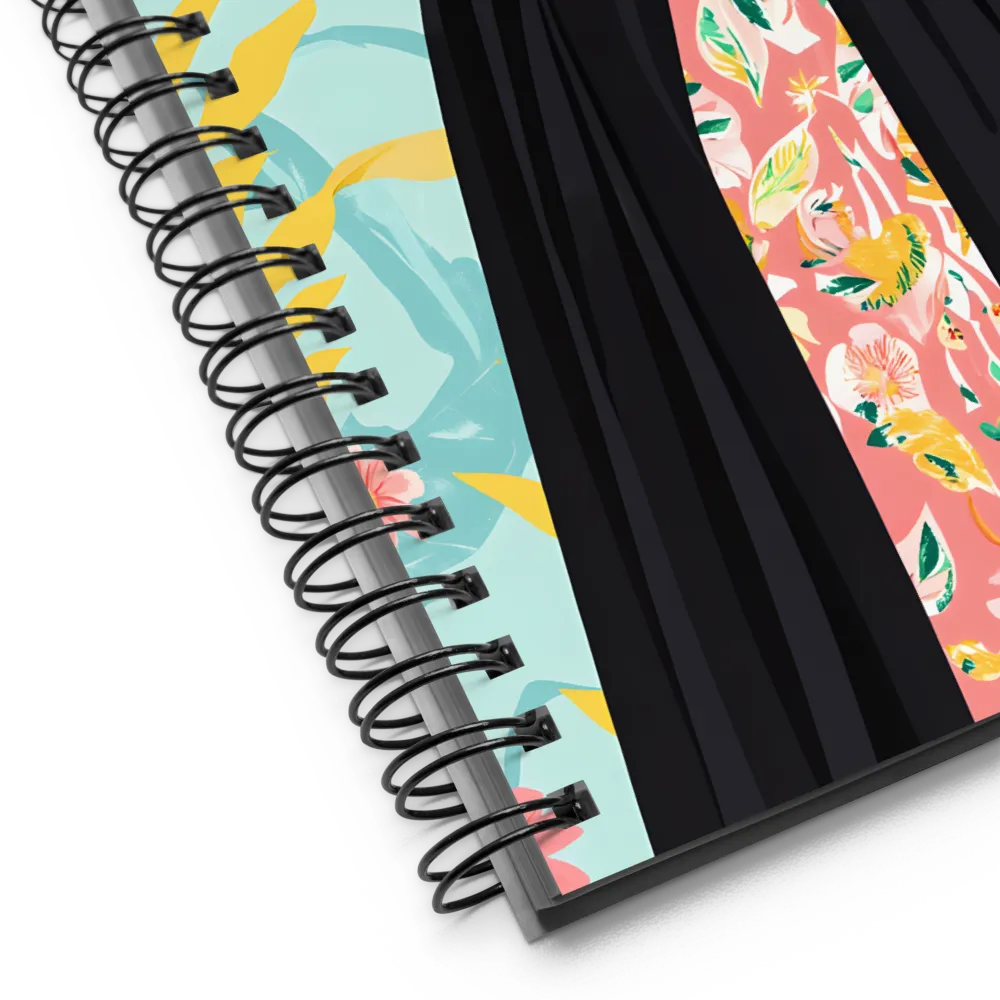Tropical Bloom Silhouette 
 Spiral Notebook | 140 pages