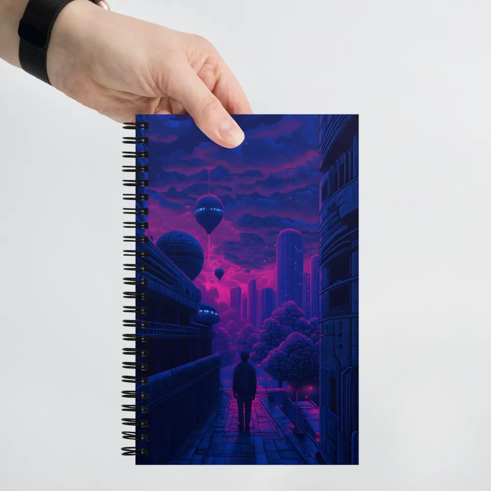 Neon Urban Journey 
 Spiral Notebook | 140 pages
