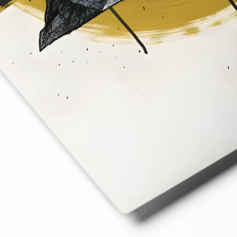 Abstract Mountainscape 
 Canvas with White Frame