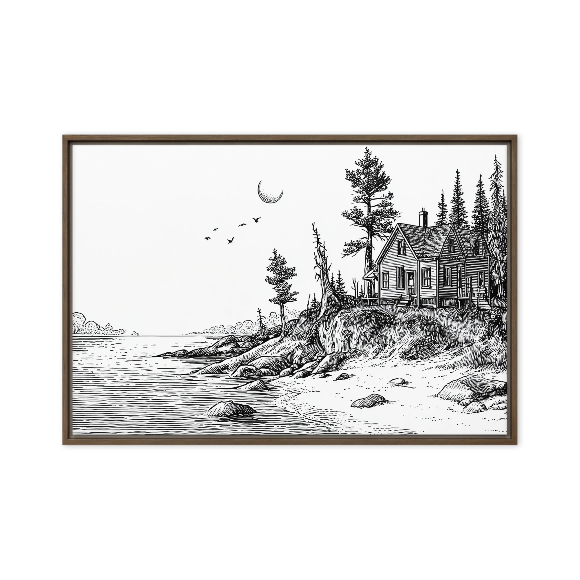 Solitude by the Shore | Art Print