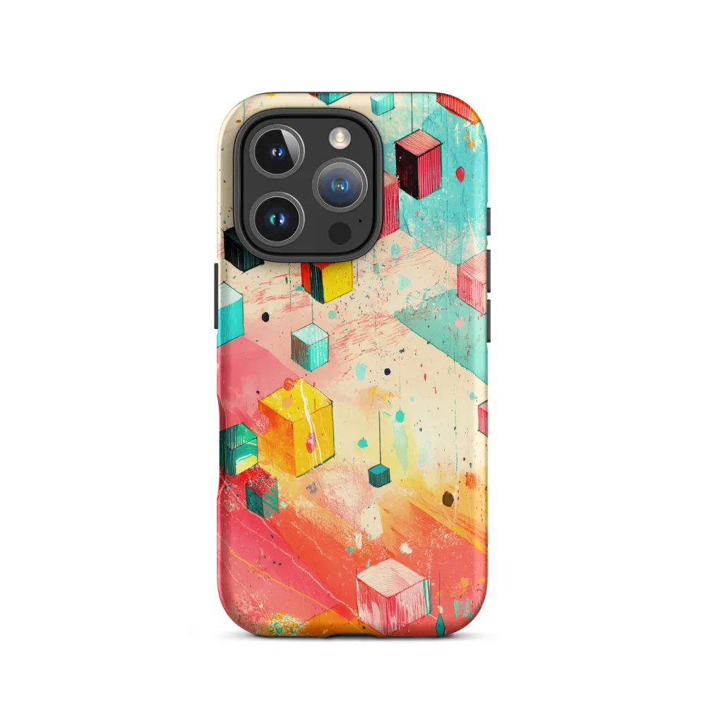 Floating Perspective Cubes | Phone Case