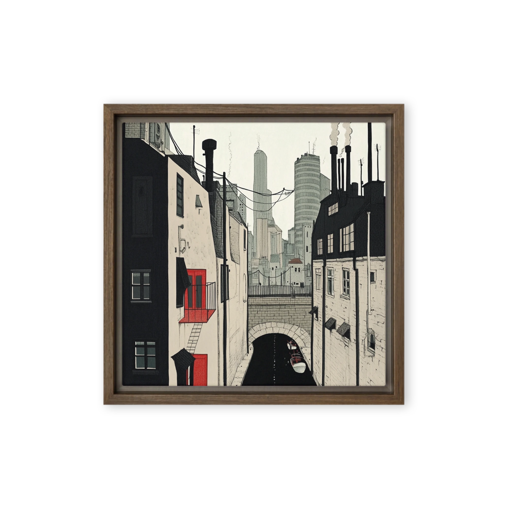 Stylized Cityscape Illustration