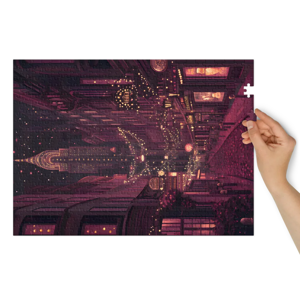 Enchanted City Nocturne 
 Jigsaw Puzzle in Tin Box