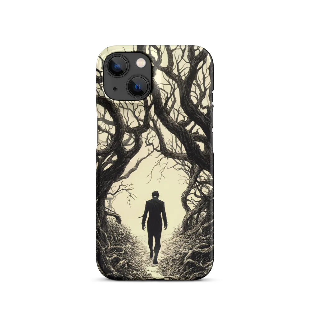 Solitary Figure in a Twisted Forest | Phone Case