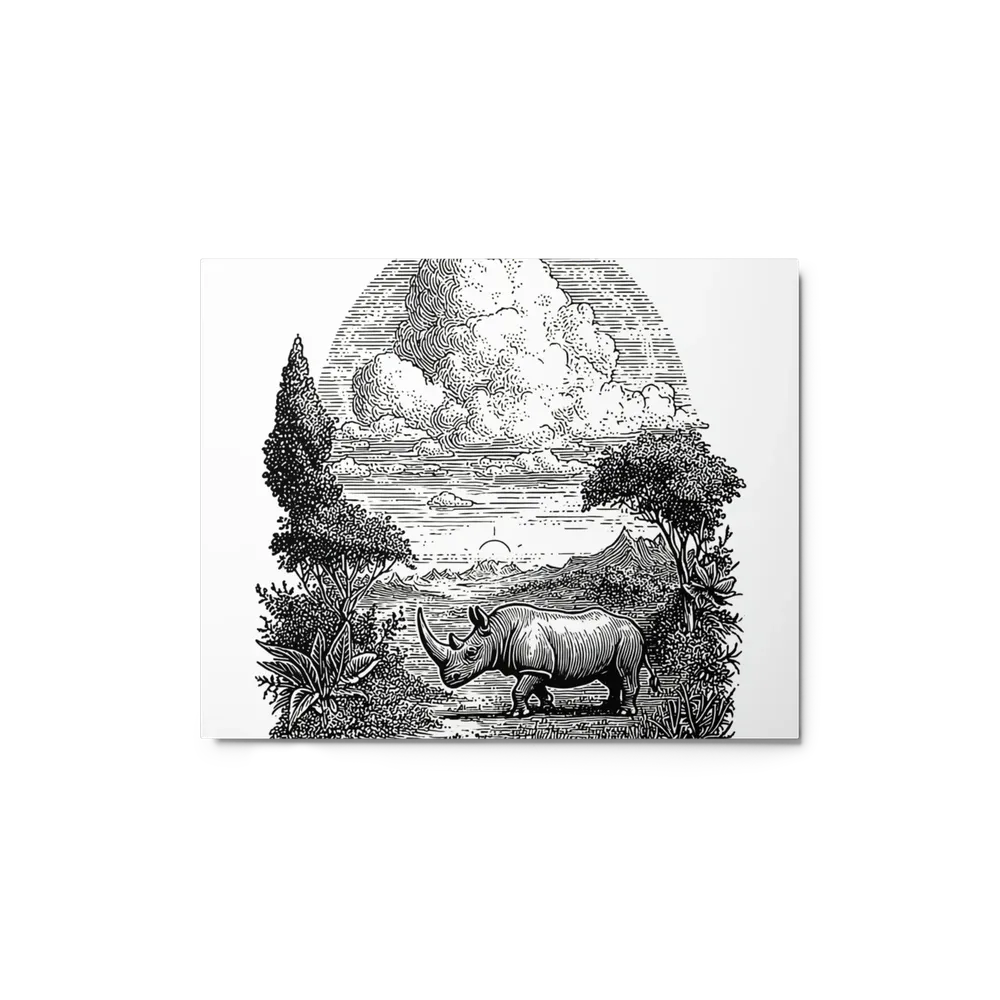 Rhinoceros Engraving | Art Print