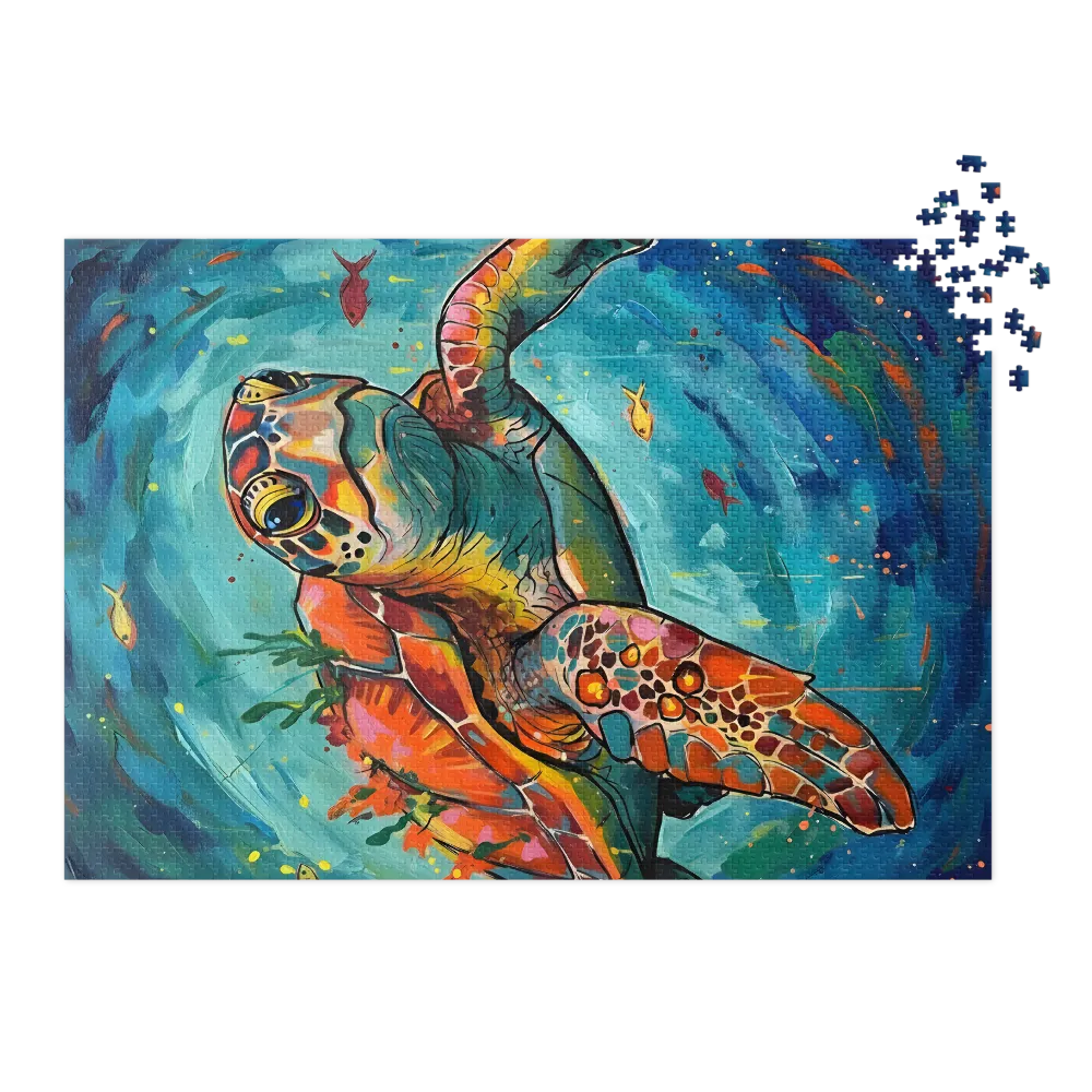 Colorful Sea Turtle