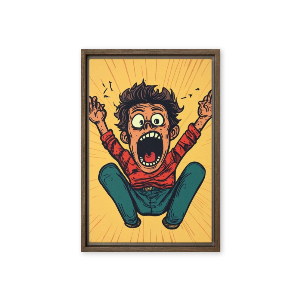 Excited Cartoon Boy Illustration