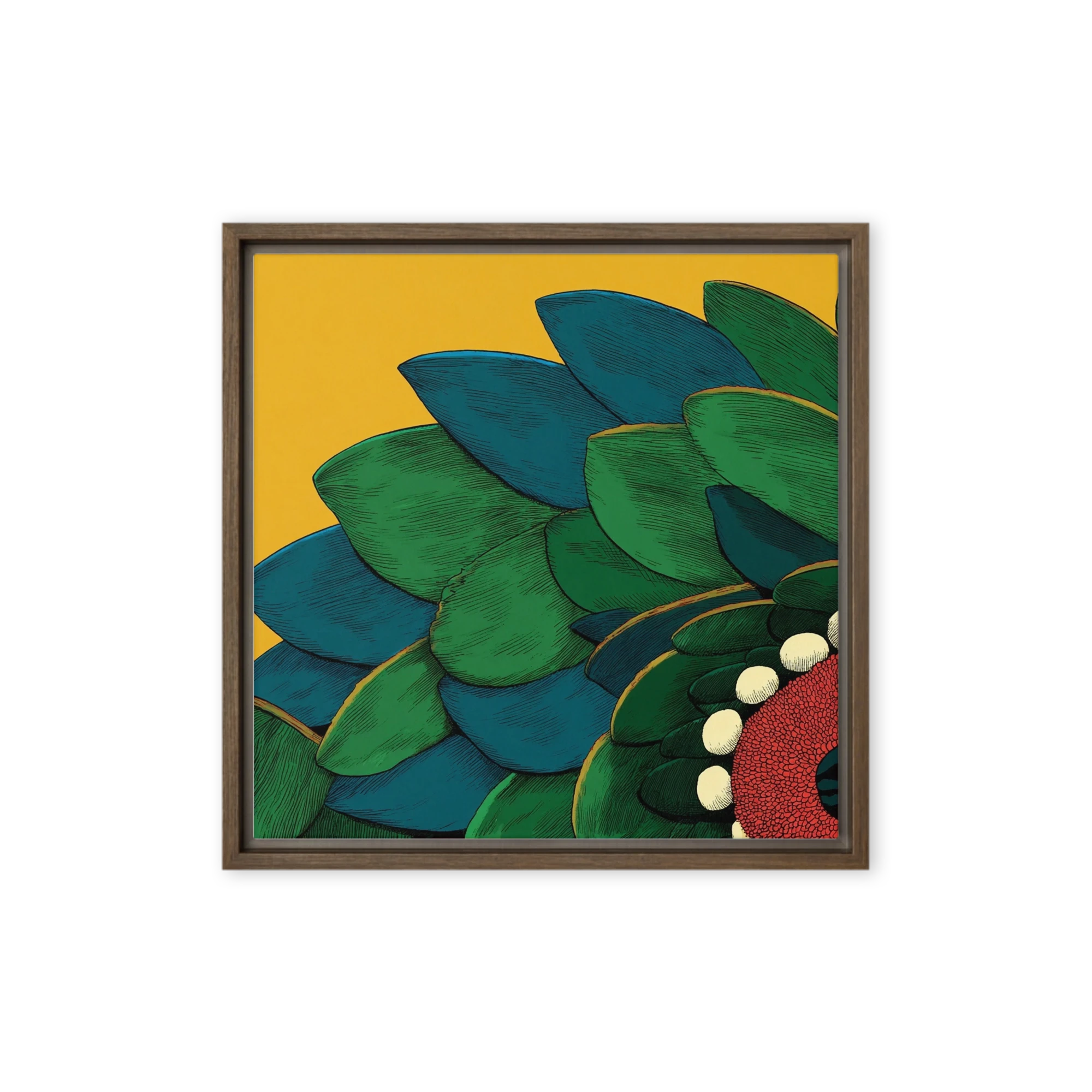 Teal and Green Bloom