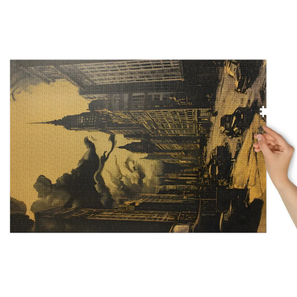 Metropolis Noir 
 Jigsaw Puzzle in Tin Box