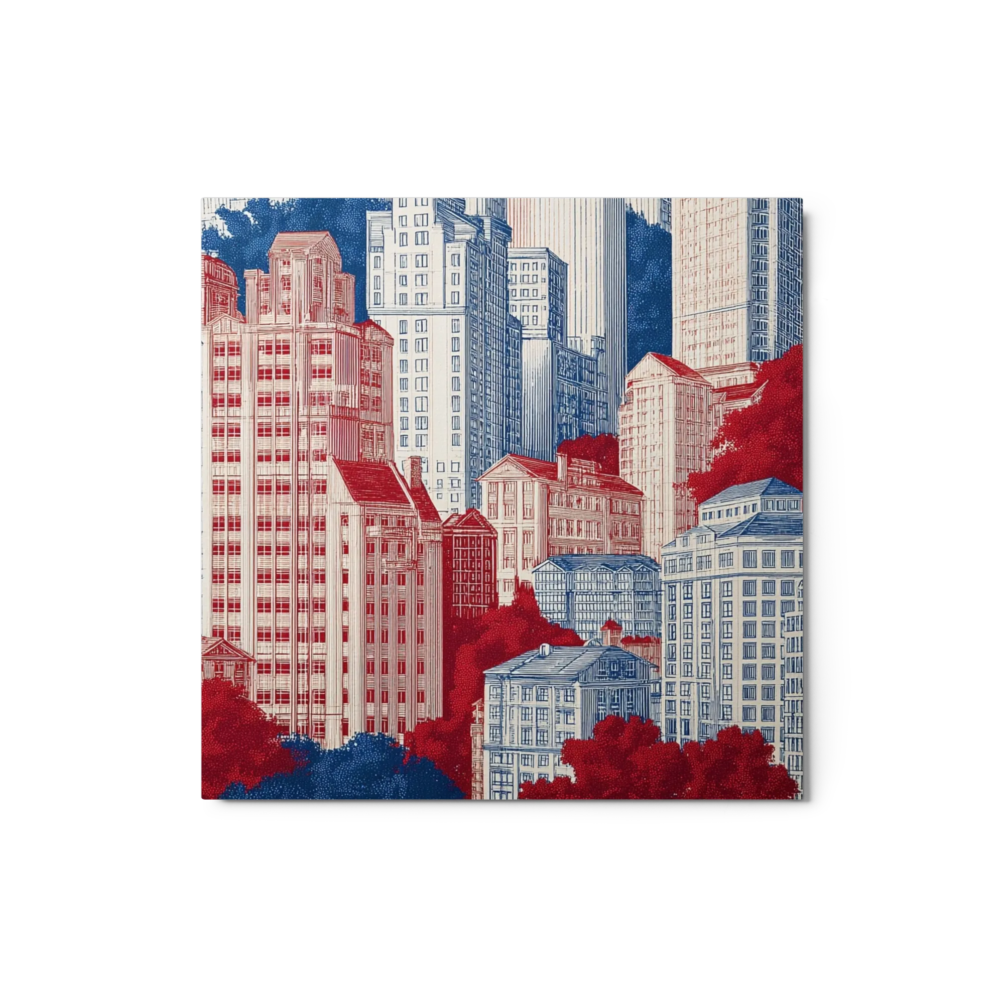 Metropolis in Red and Blue