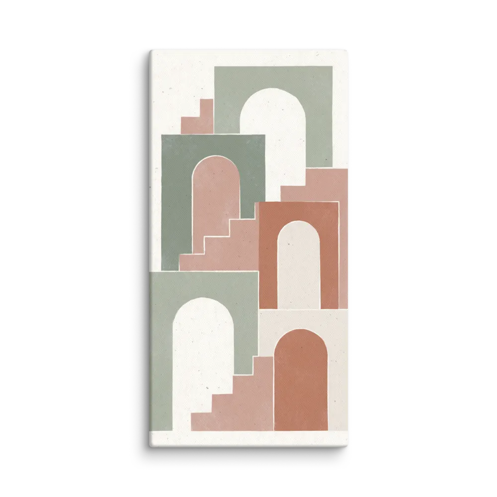 Terracotta Arches Composition 
 Canvas | 12″x 24″