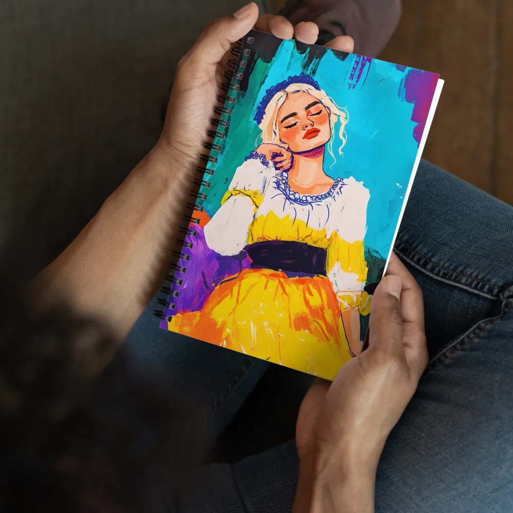 Expressive Woman Portrait 
 Spiral Notebook | 140 pages