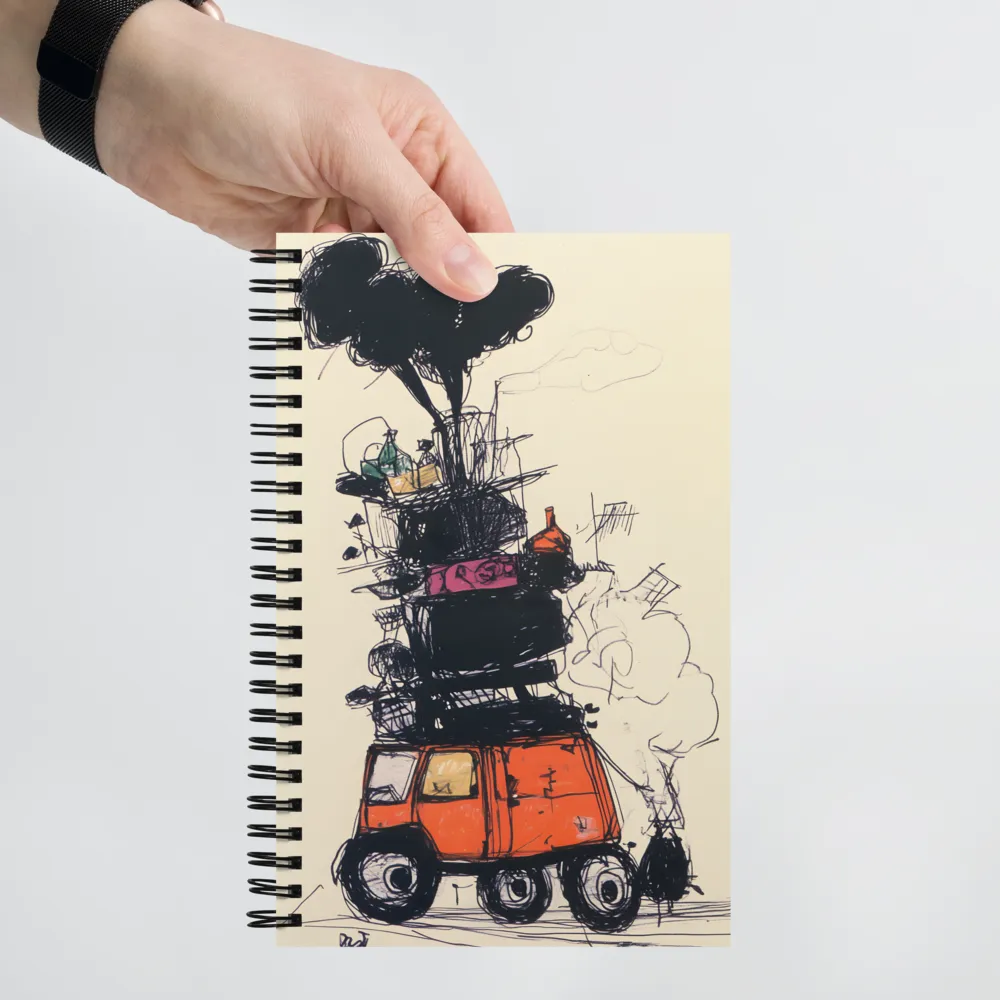 Heavy Load Van Illustration 
 Spiral Notebook | 140 pages