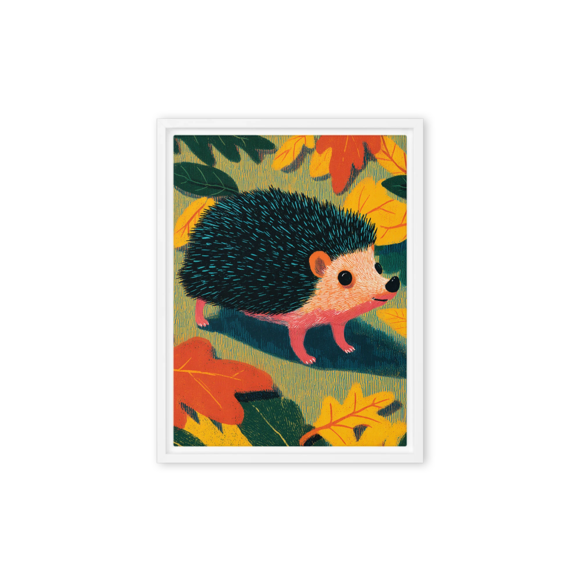 Autumn Hedgehog Walk | Art Print
