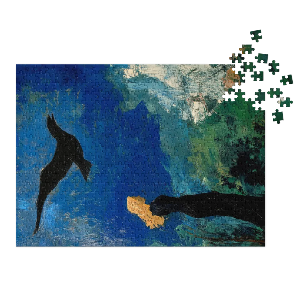 Woman Silhouette with Bird