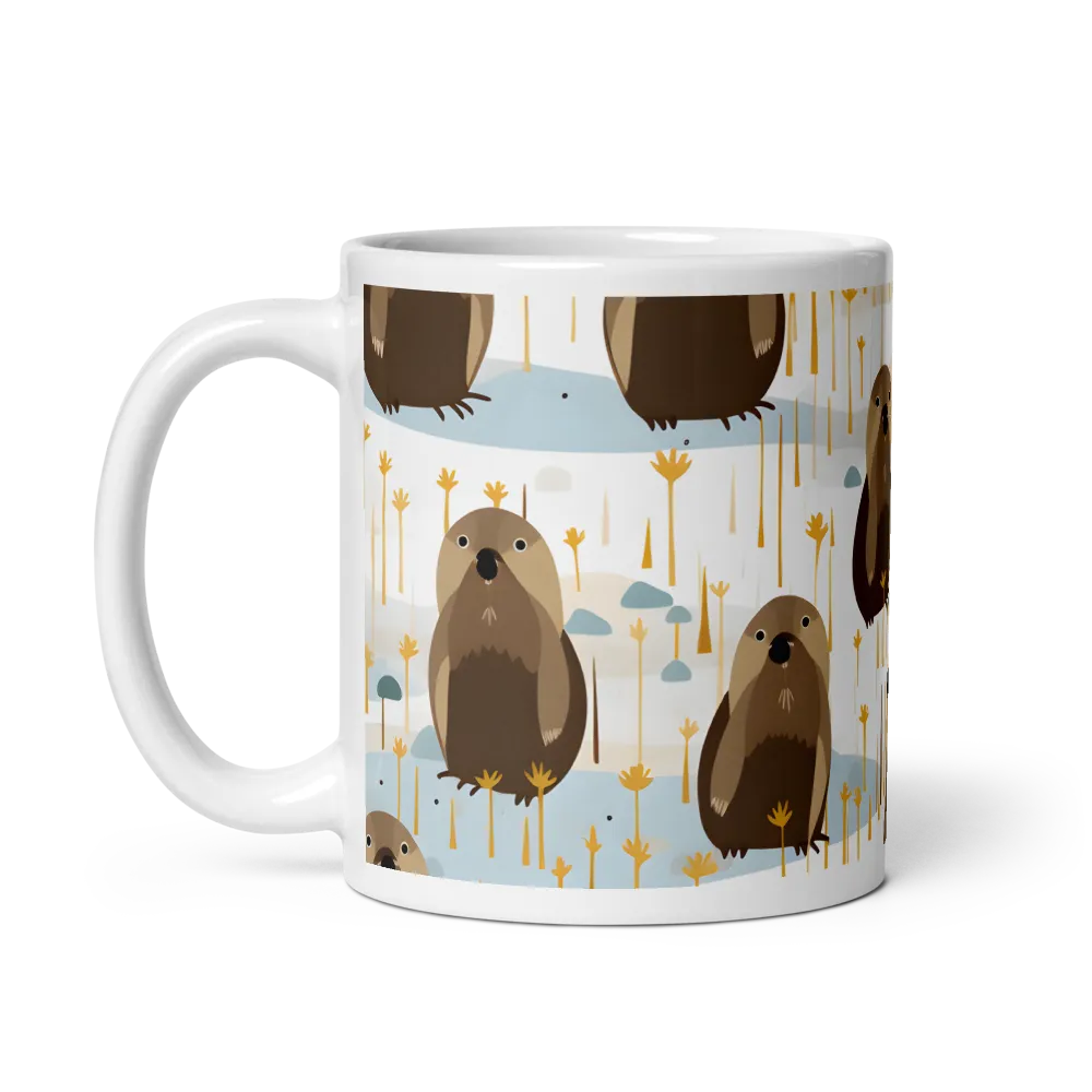 Whimsical Sea Otter Pattern | Mug