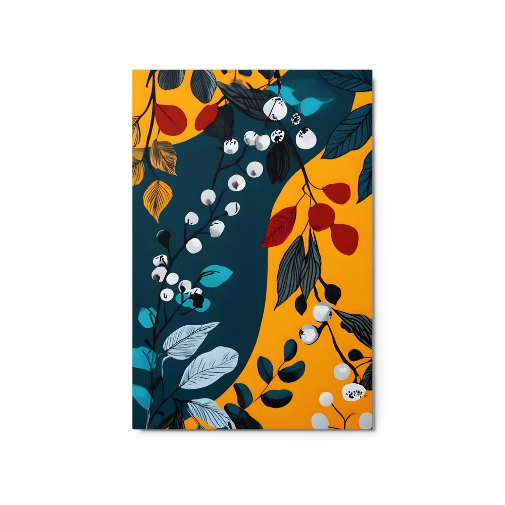 Vivid Berry Pattern 
 Canvas with Brown Frame