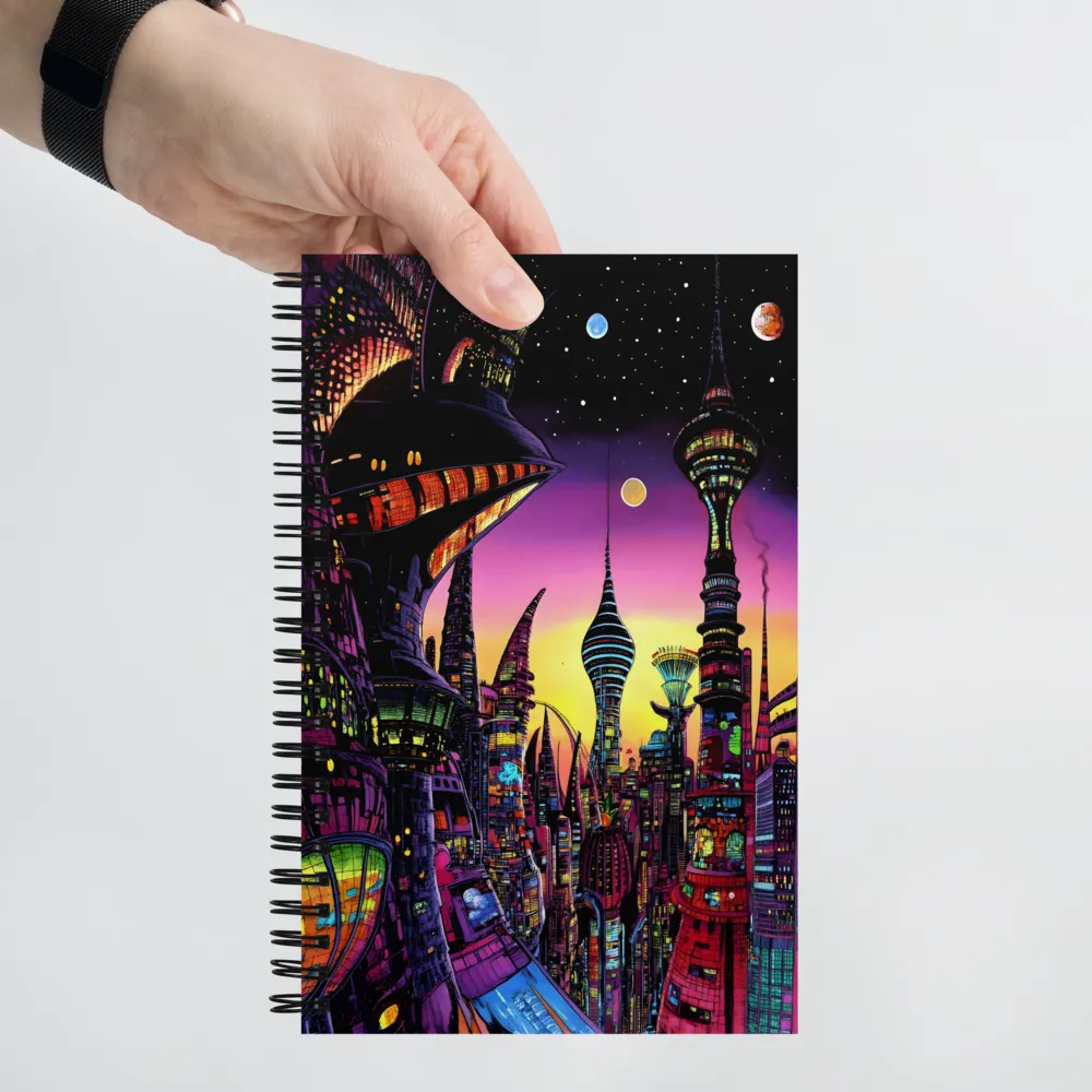 Neon Spires at Dusk