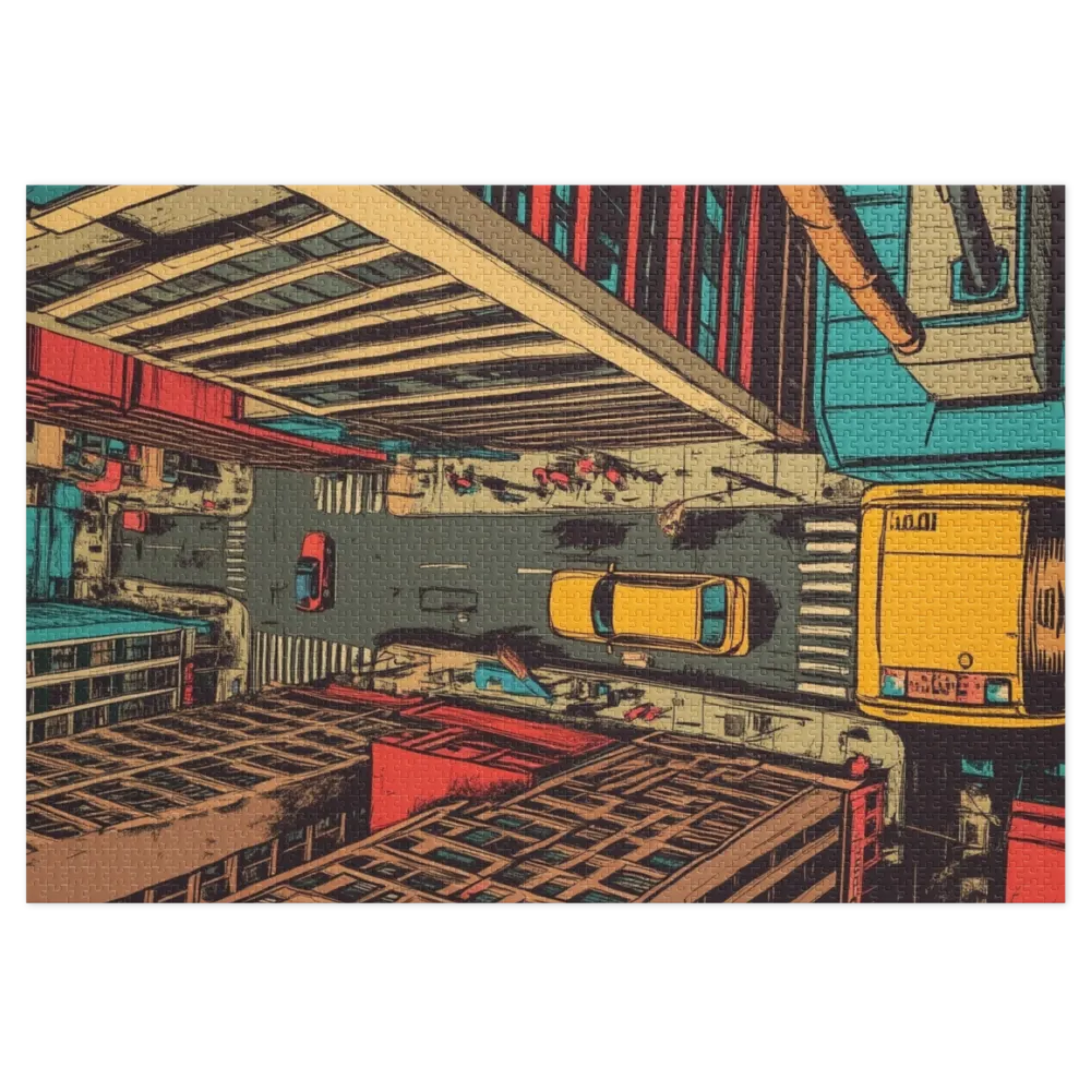 Aerial Cityscape with Yellow Taxis | Jigsaw Puzzle (252/520 pieces)