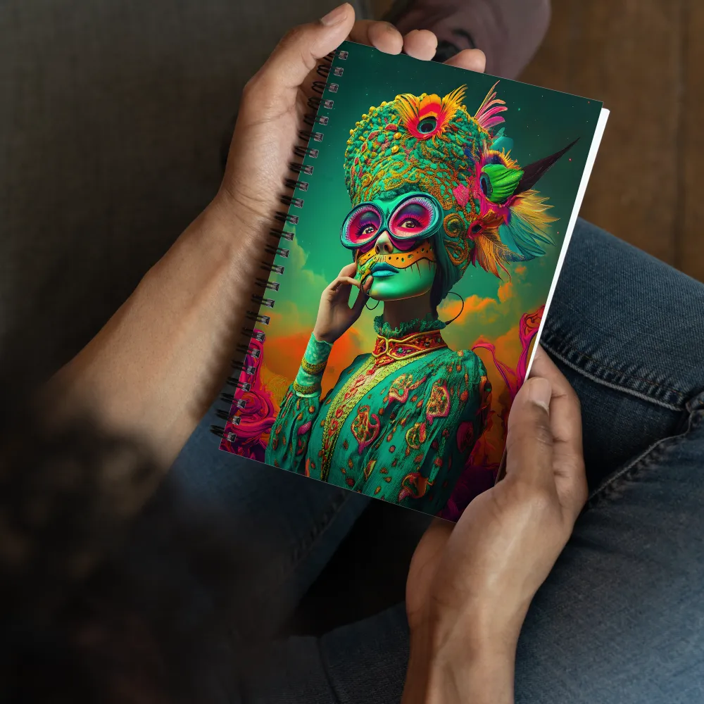 Vibrant Headdress Portrait 
 Spiral Notebook | 140 pages