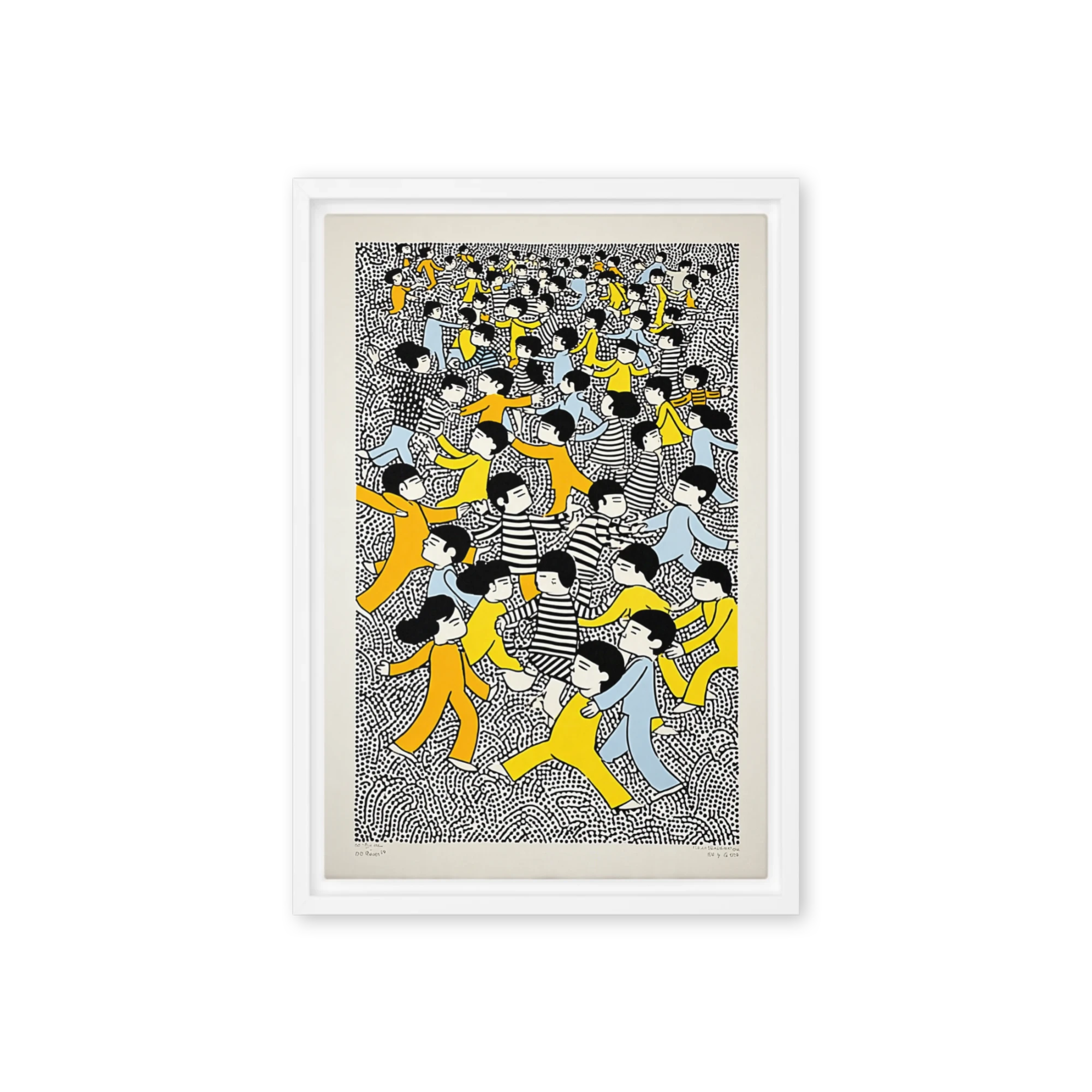 Crowd in Yellow | Art Print