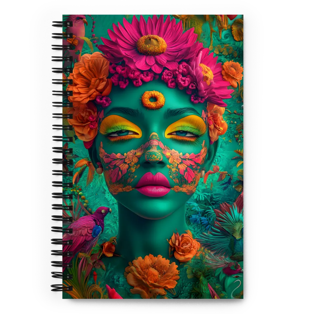 Verdant Jungle Bloom 
 Spiral Notebook | 140 pages