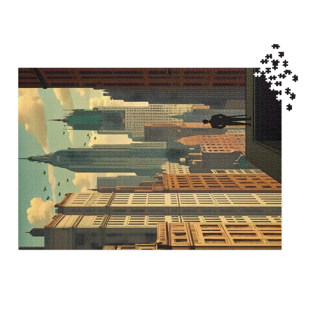 Cityscape with Skyscrapers | Jigsaw Puzzle (252/520 pieces)