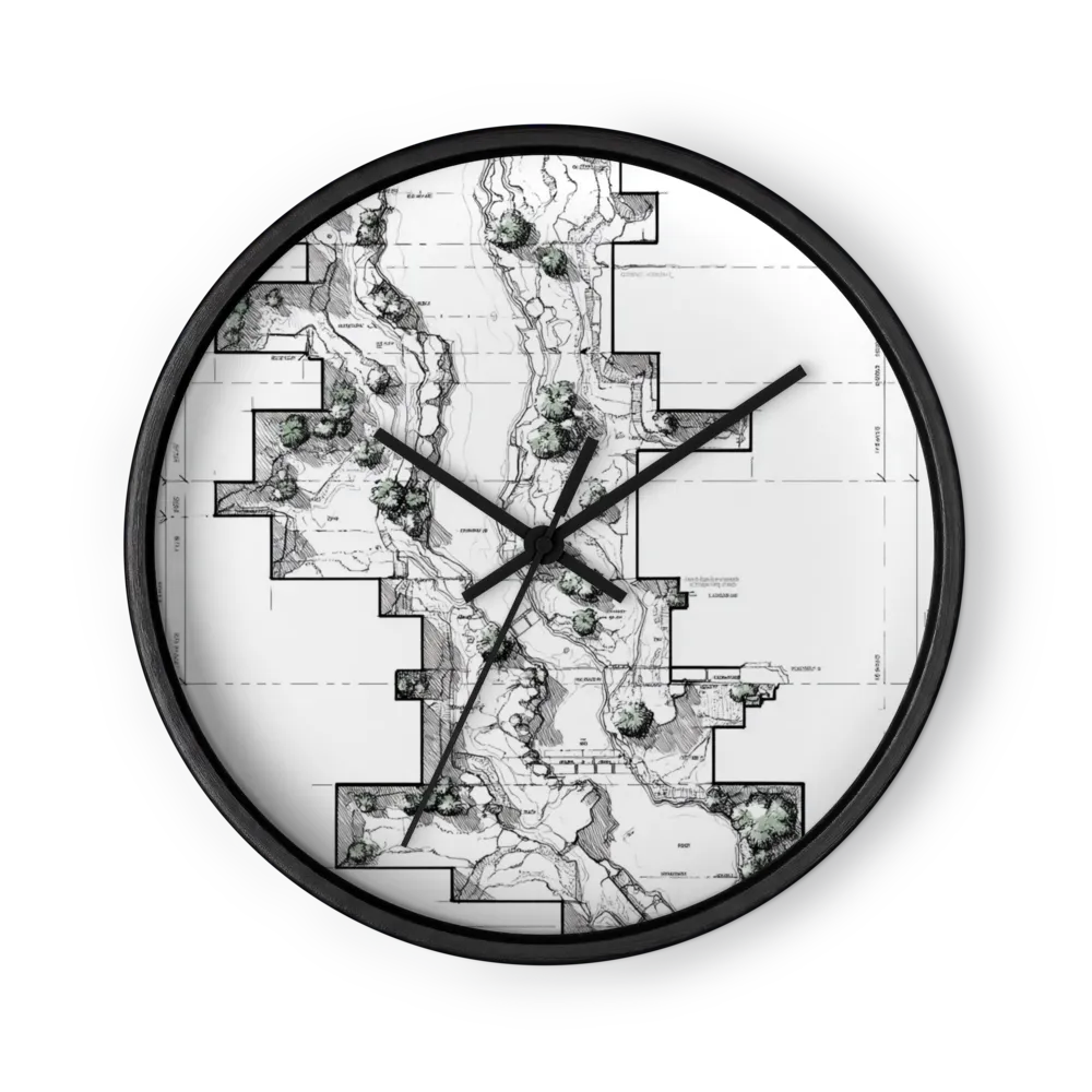 Architectural Landscape Plan | Wall Clock