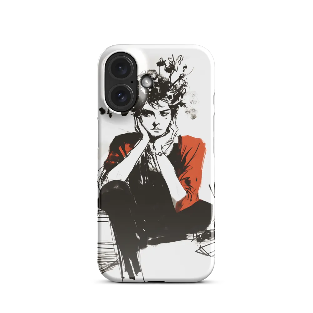 Pensive Bloom: A Contemplative Portrait 
 iPhone 13 mini | Tough Case
