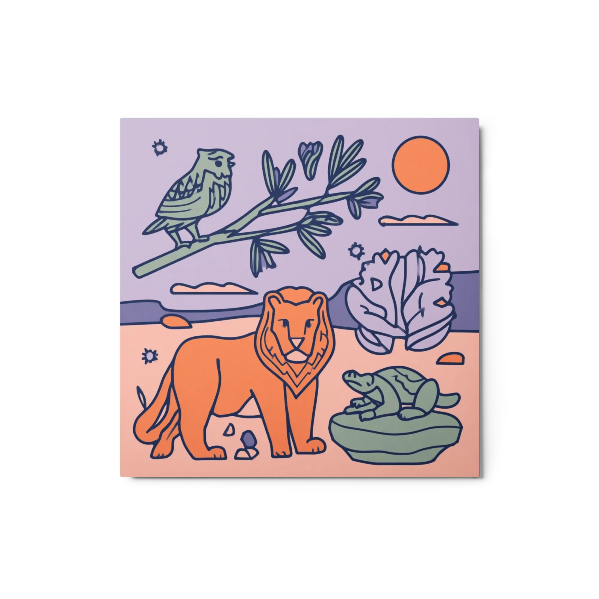 The Lion, Owl and Turtle