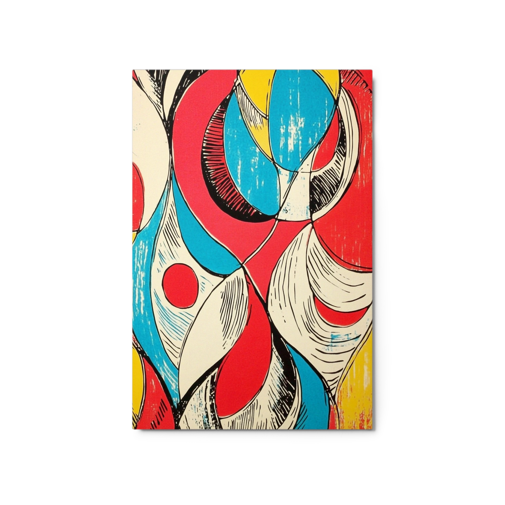 Abstract Geometric Pattern in Bold Colors