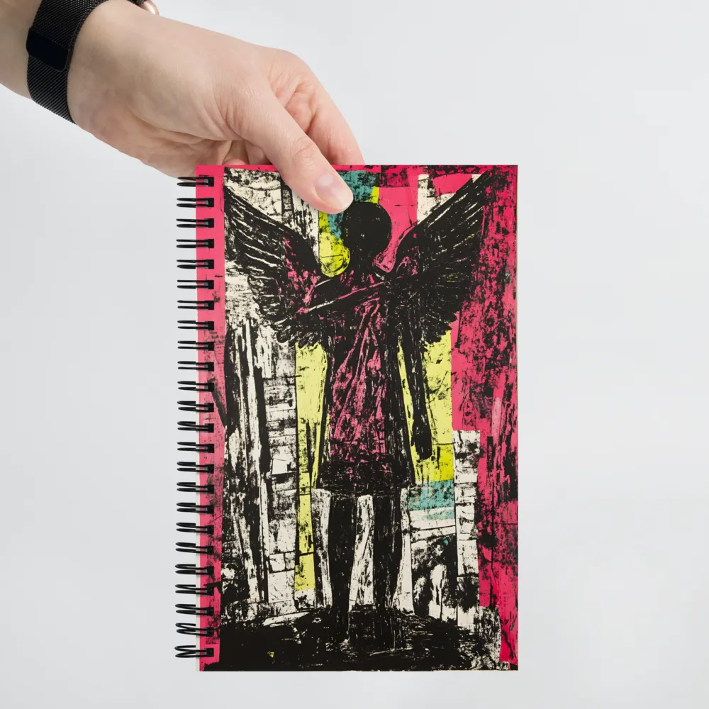 Neon Angel Block Print 
 Spiral Notebook | 140 pages