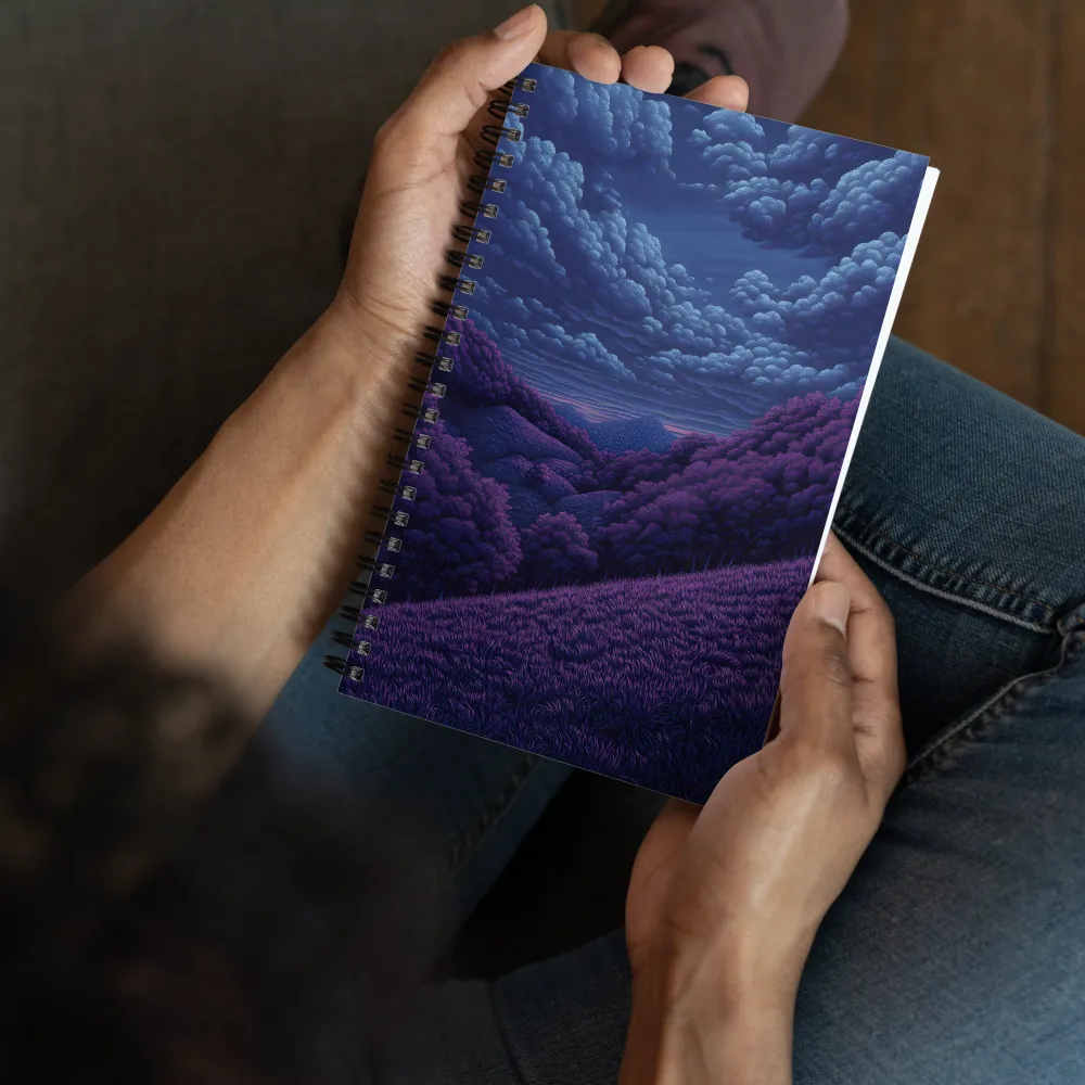 Nightfall in the Violet Hills 
 Spiral Notebook | 140 pages