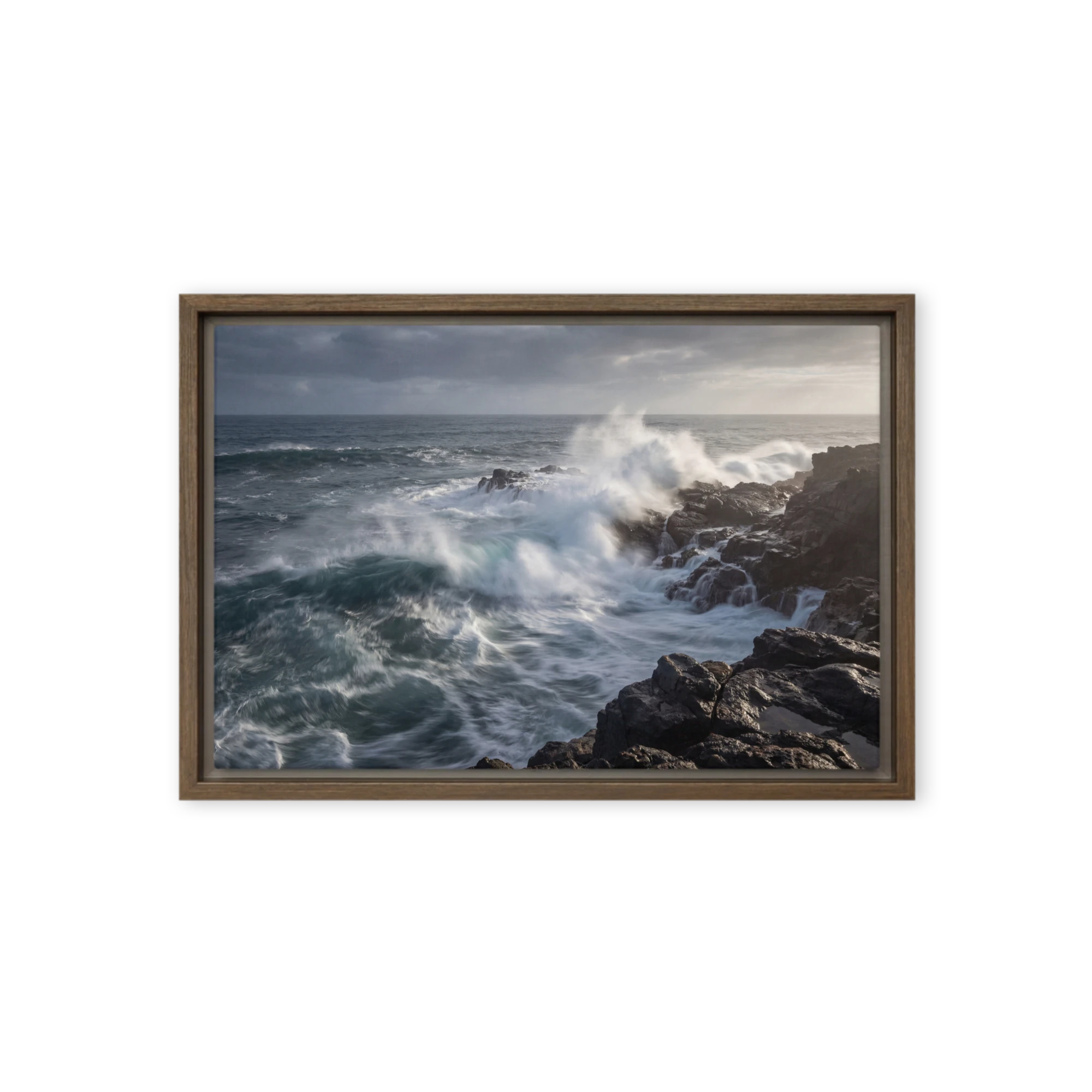 Crashing Waves, Rocky Coast