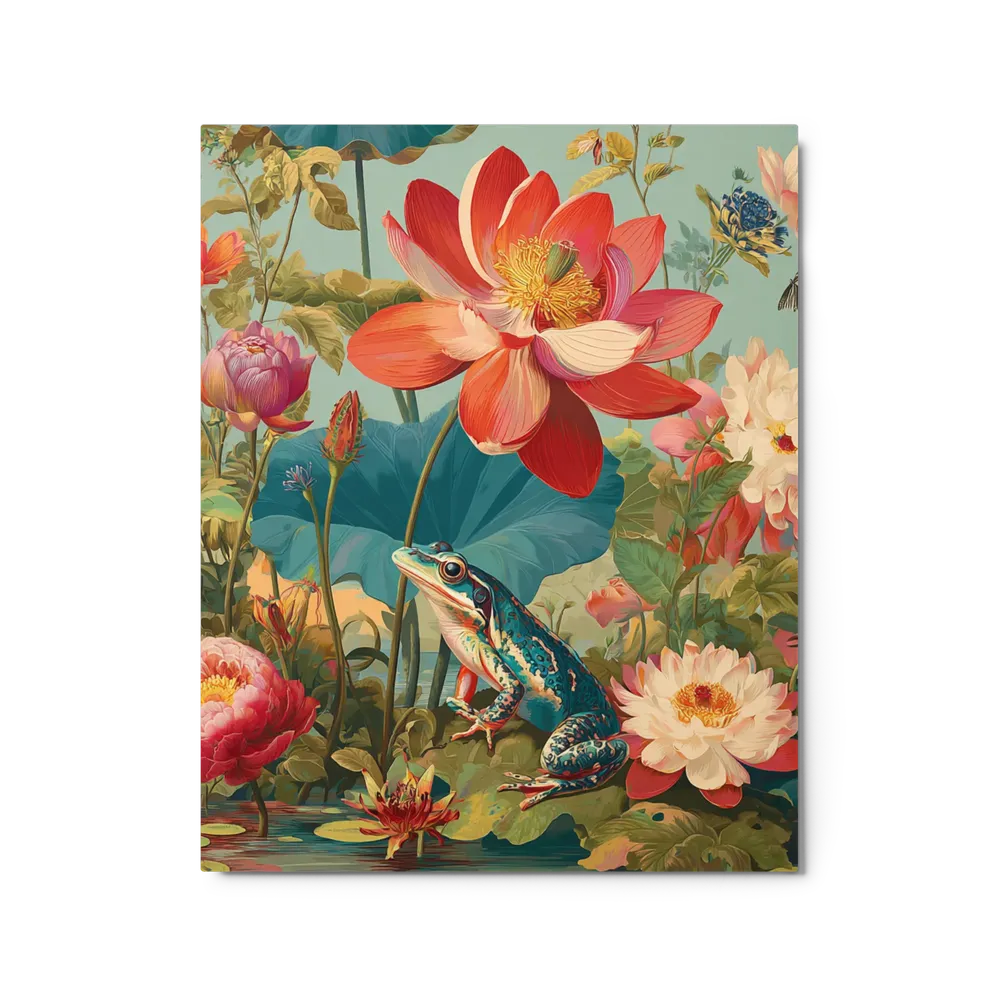 Art Nouveau Frog and Lotus Pond | Art Print