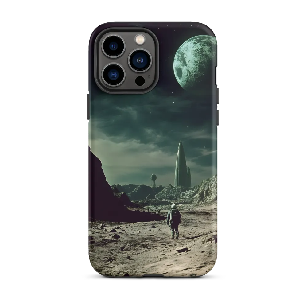 Astronaut on Lunar Landscape | Phone Case
