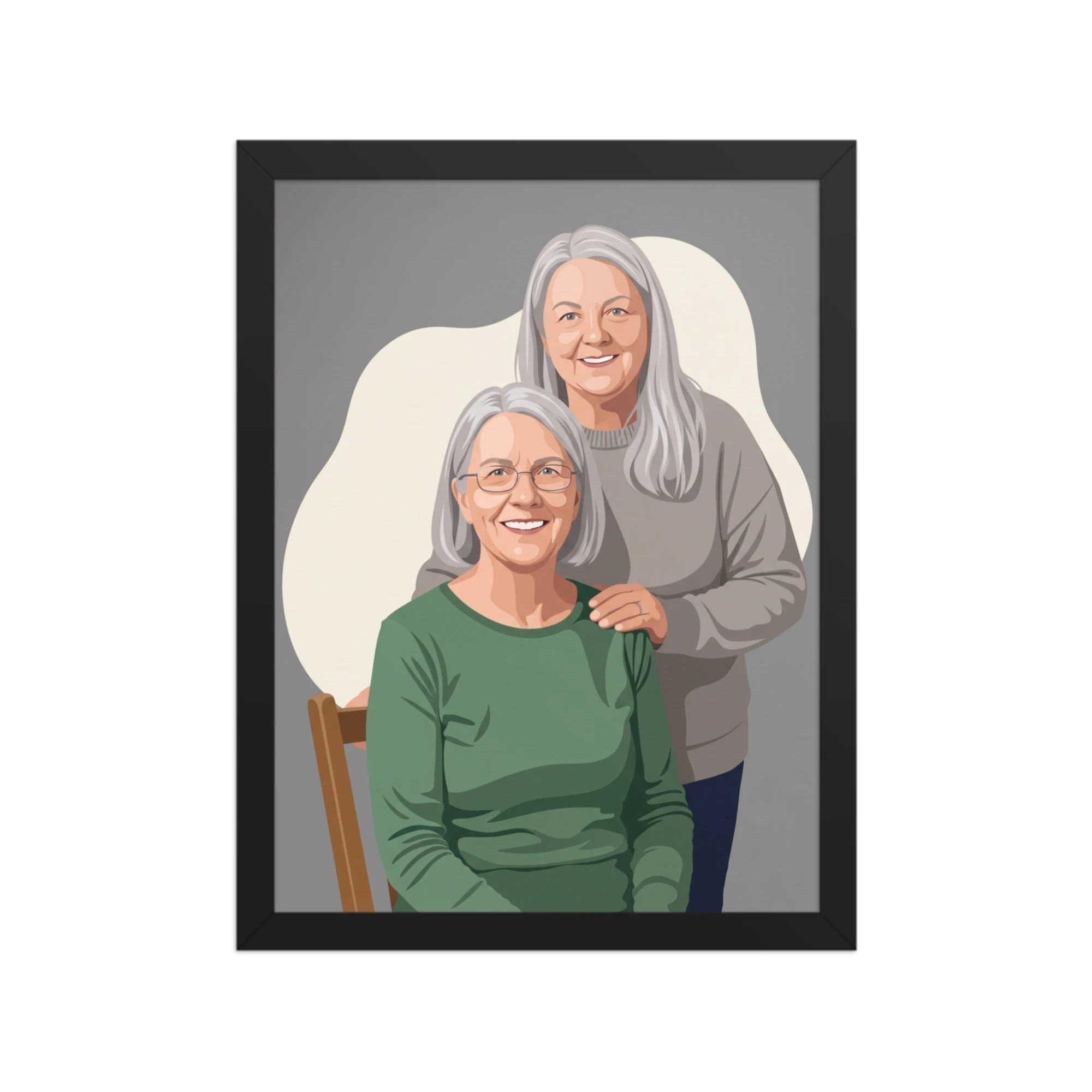 Minimal Vector Couple Portrait — example