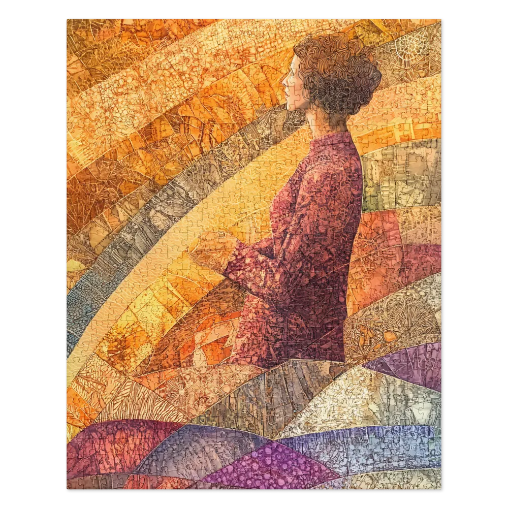 Contemplative Patchwork Profile 
 Jigsaw Puzzle