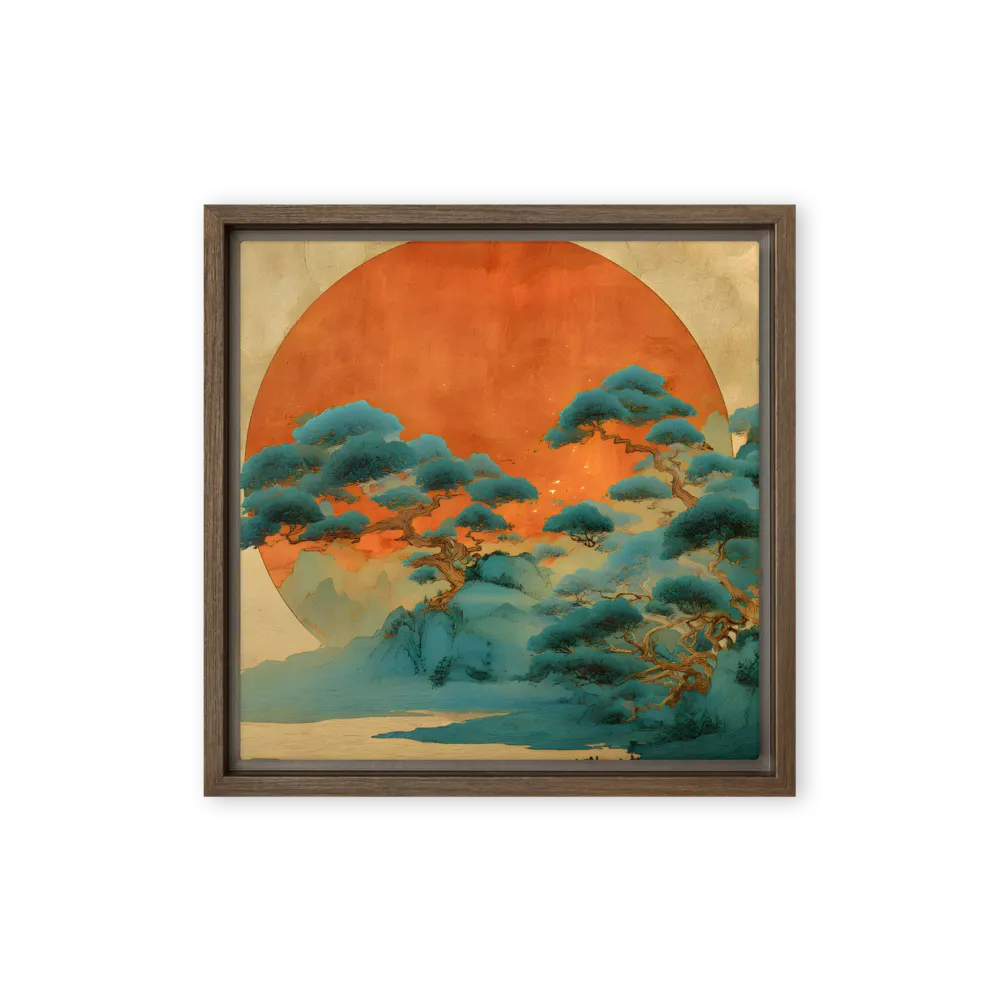 Gilded Dunhuang Shanshui — Mineral-pigment washes